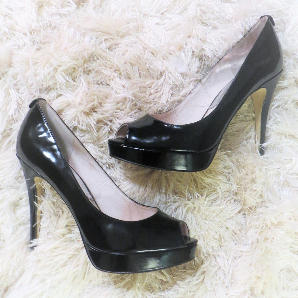 Michael Kors Erika Patent Leather Open Toe Pump